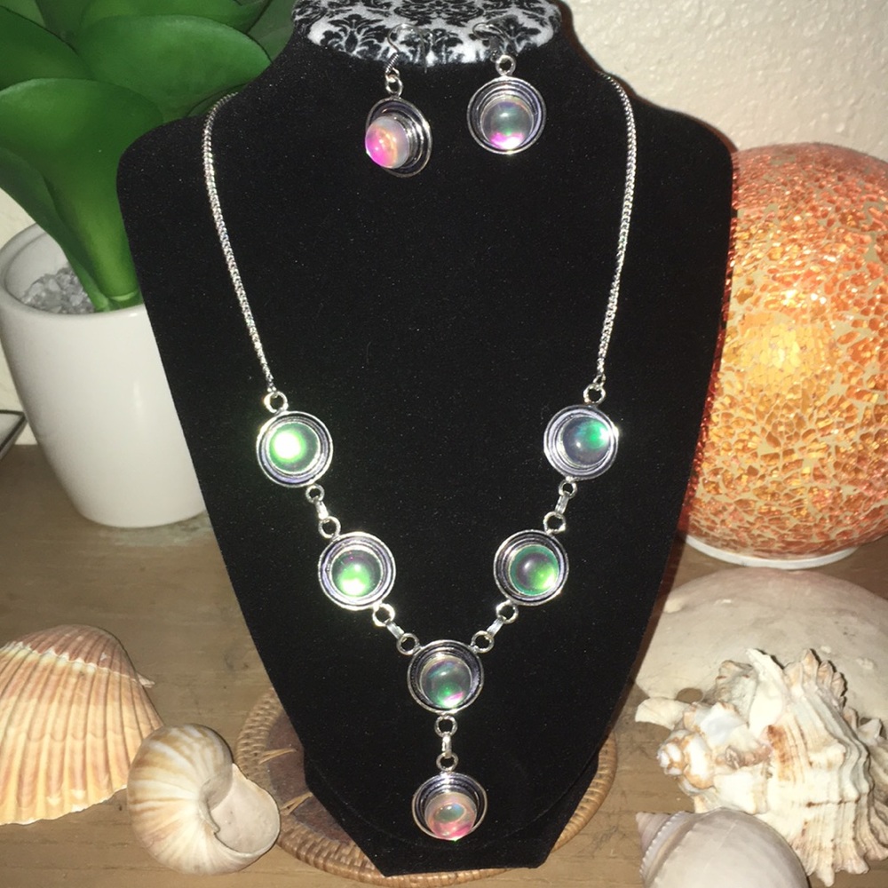 Rainbow Fire Topaz Set - Picture 2 of 5
